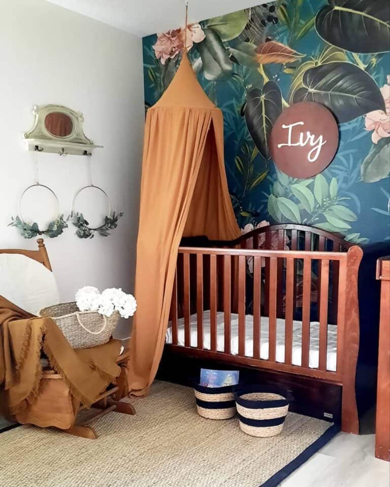 Nature-Inspired Nursery Accent Wall