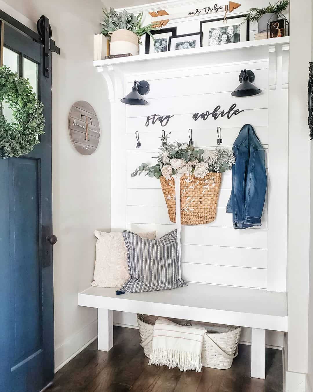 Navy blue entryway discount