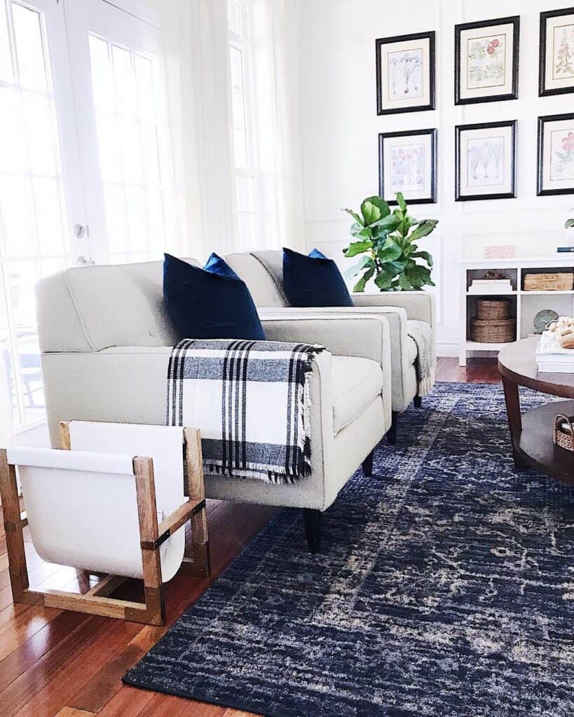 Navy and Gray Living Room