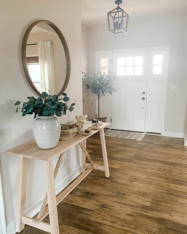 Neutral Farmhouse Hallway Table