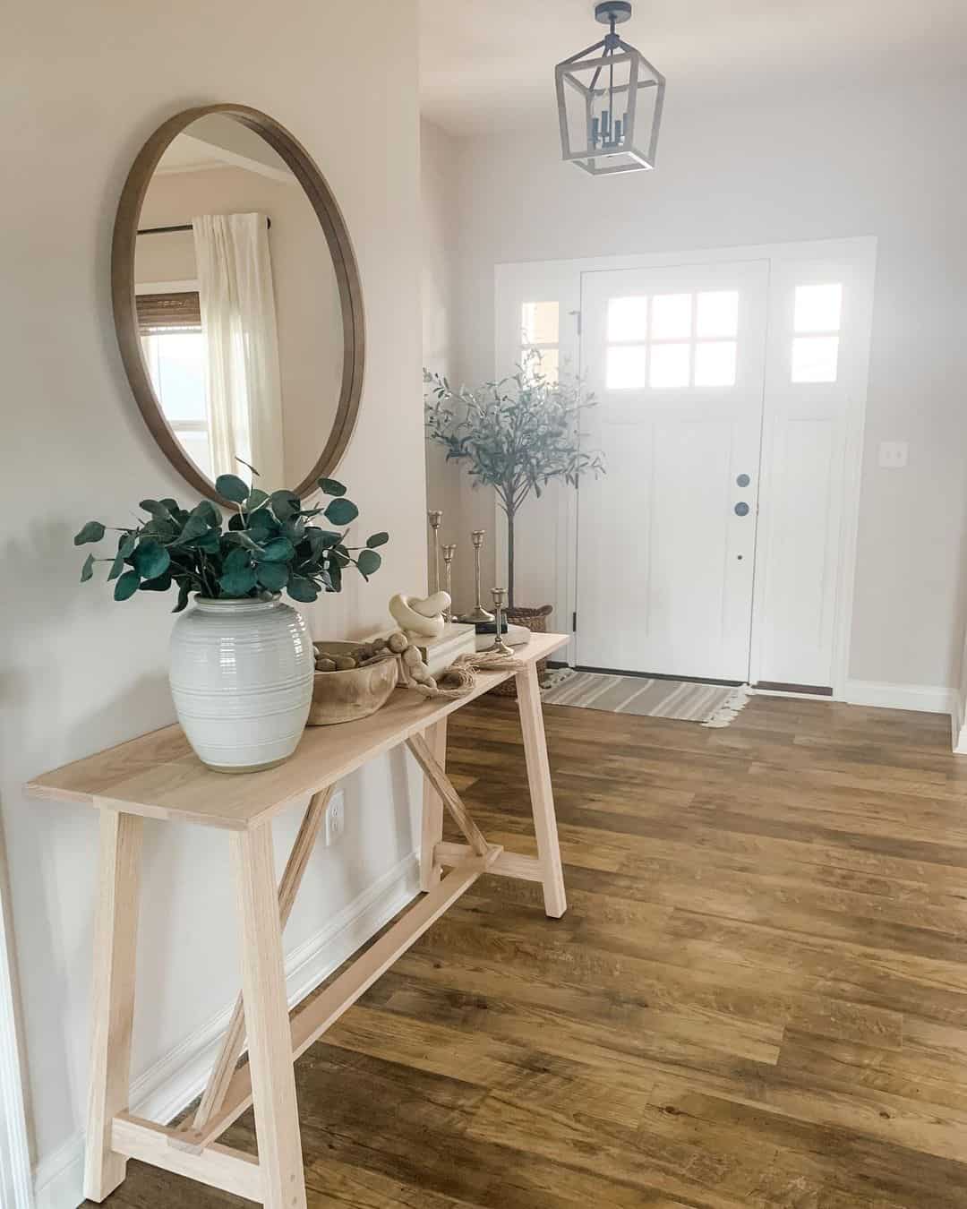Neutral Farmhouse Hallway Table - Soul & Lane