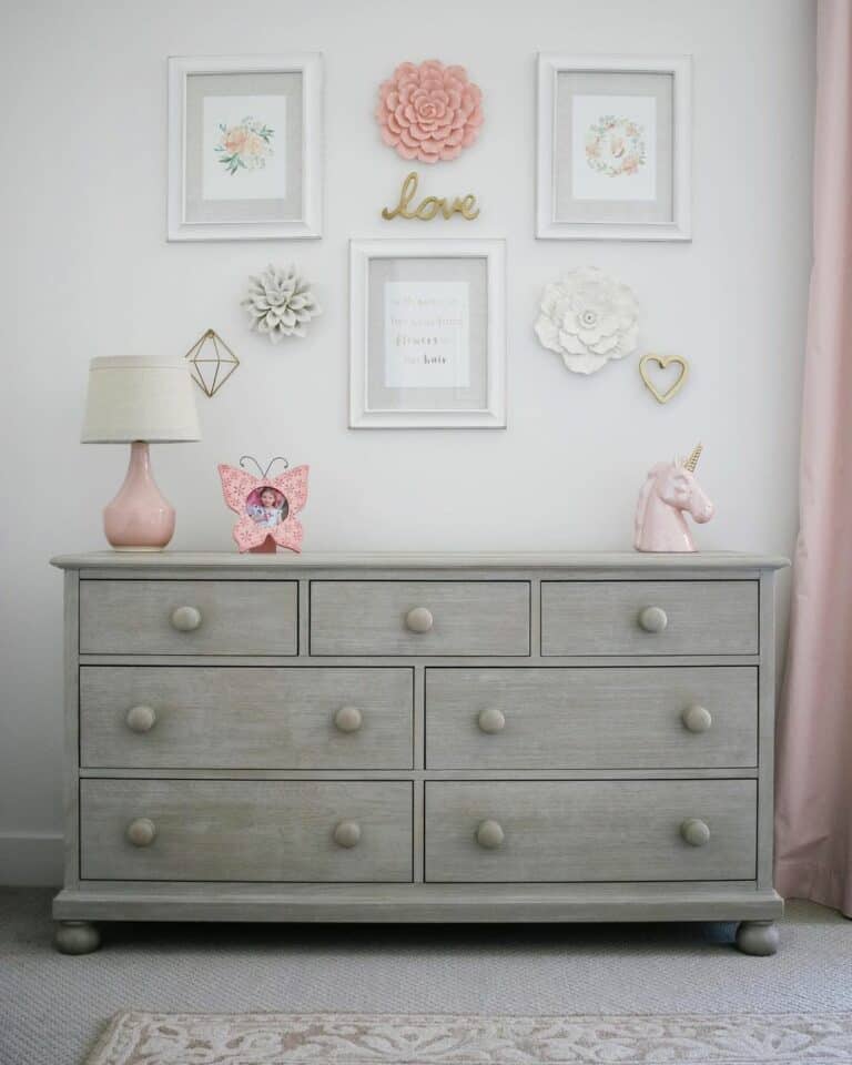 Neutral Girl's Room with Pink Accents
