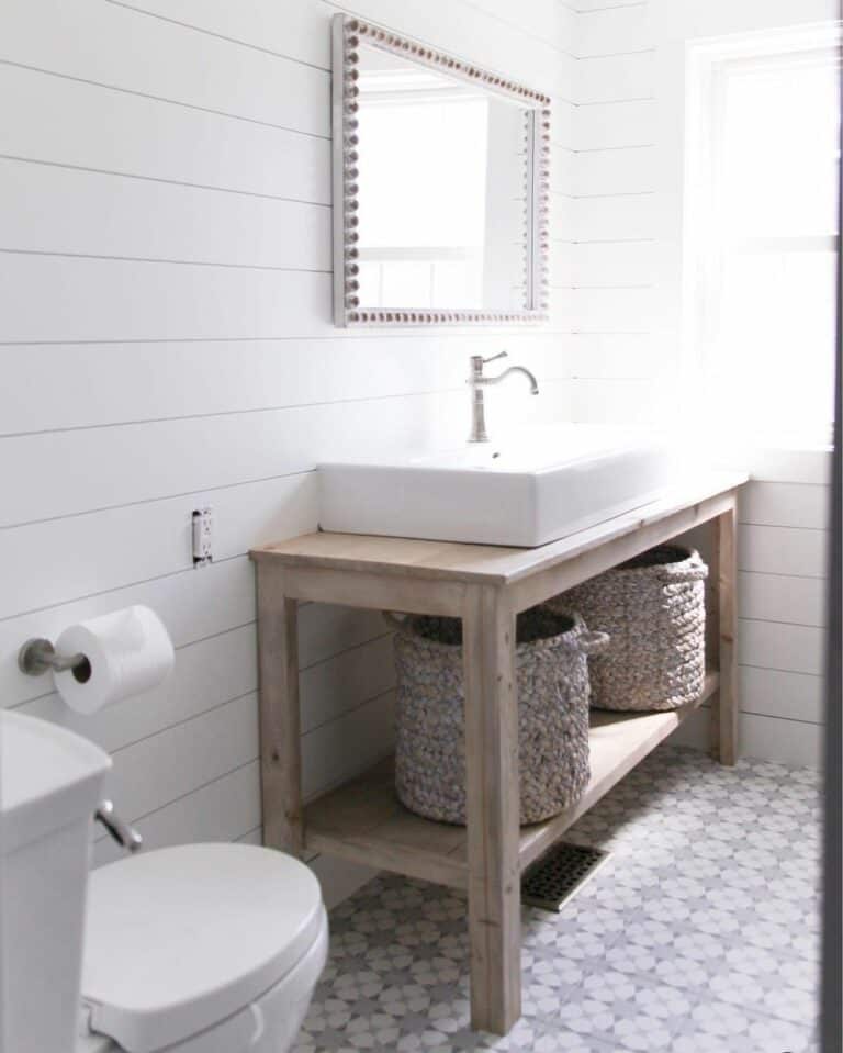 Neutral Guest Bathroom Design