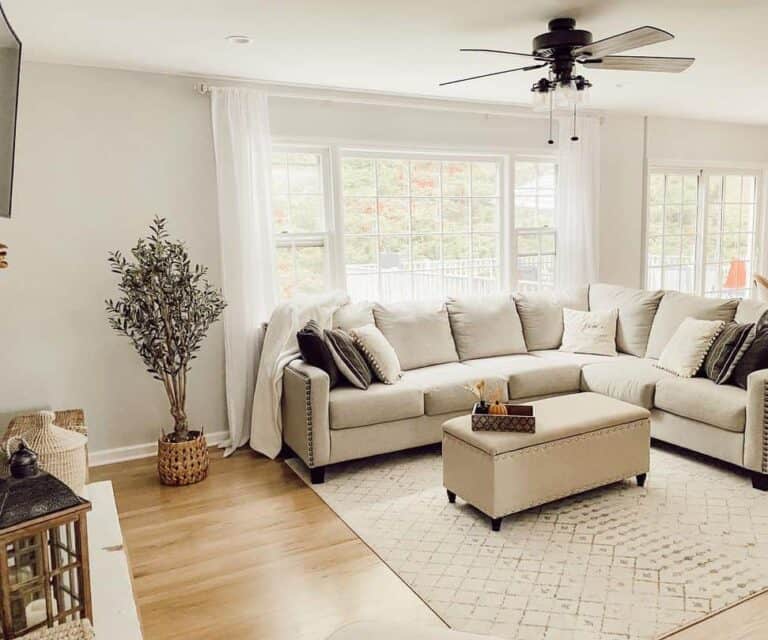 Neutral Sectional Living Room Ideas