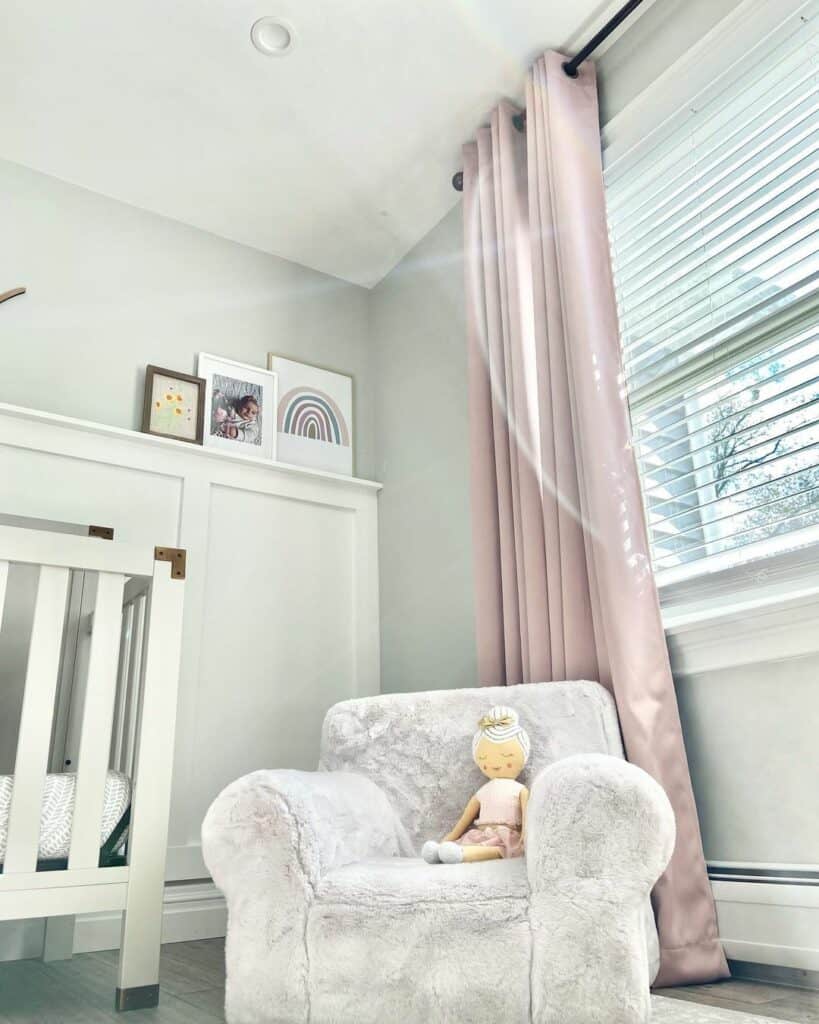 Neutral Toddler Girl's Room with Pink Accents