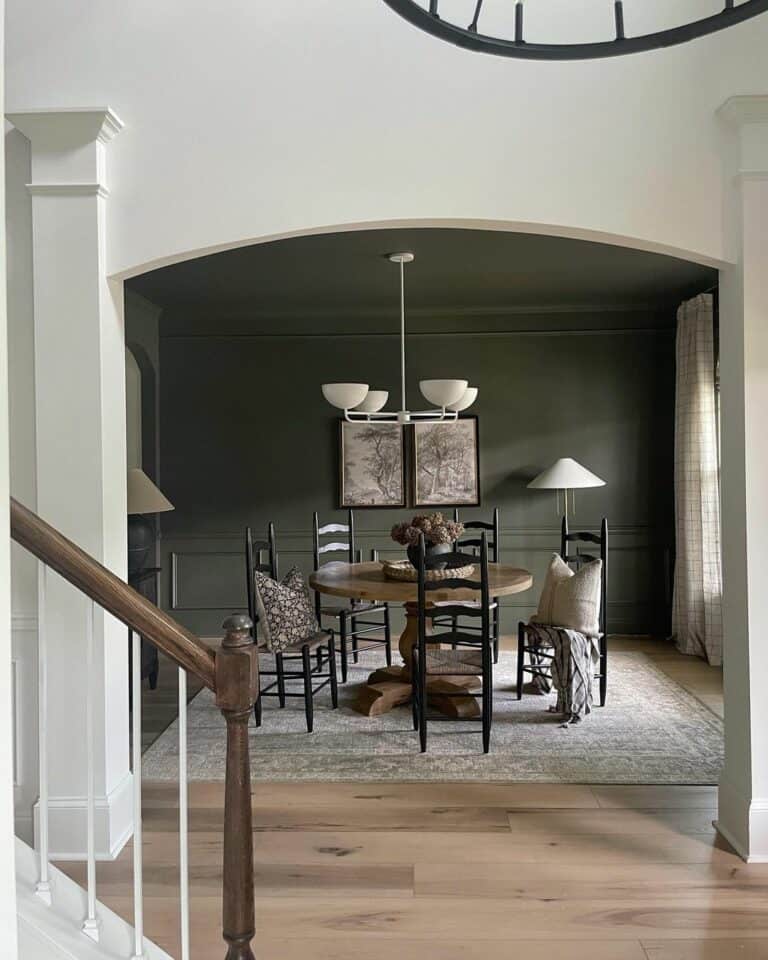 Olive Green Modern Dining Room