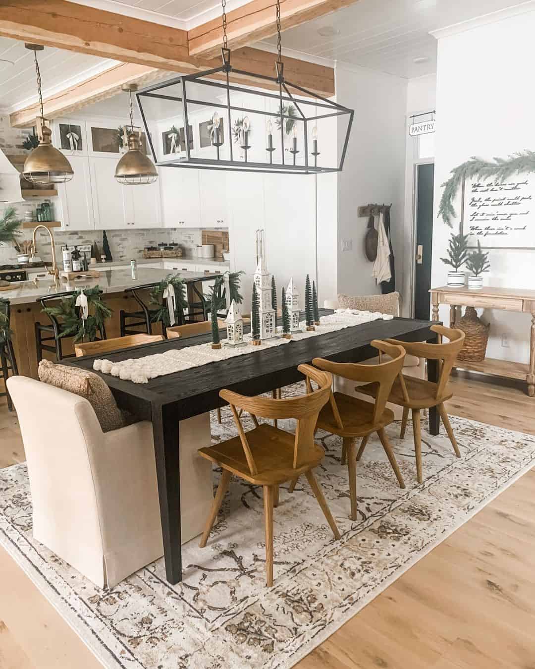 OpenConcept Dining Room with Christmas Décor Soul & Lane