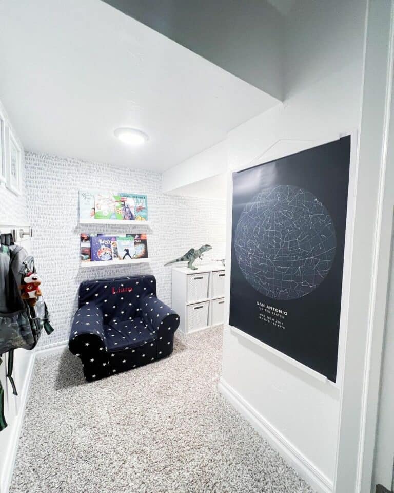 Organization Ideas For a White-themed Playroom