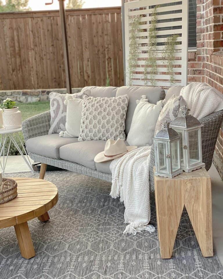 Outdoor Couch and End Table