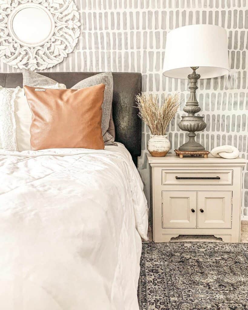 Patterned Bedroom with Fall Accents