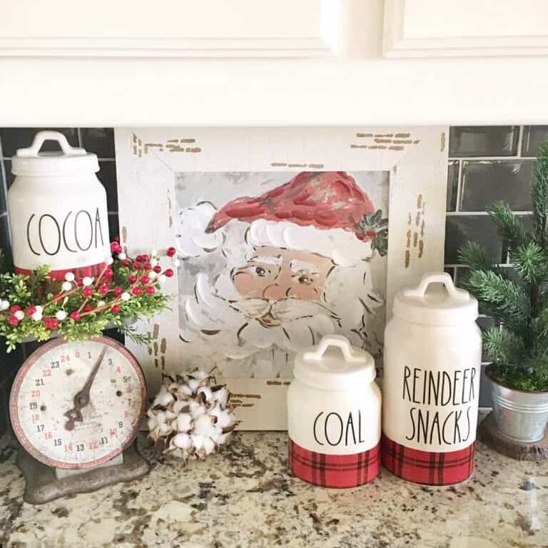 Plaid Christmas Décor for Your Kitchen Counter