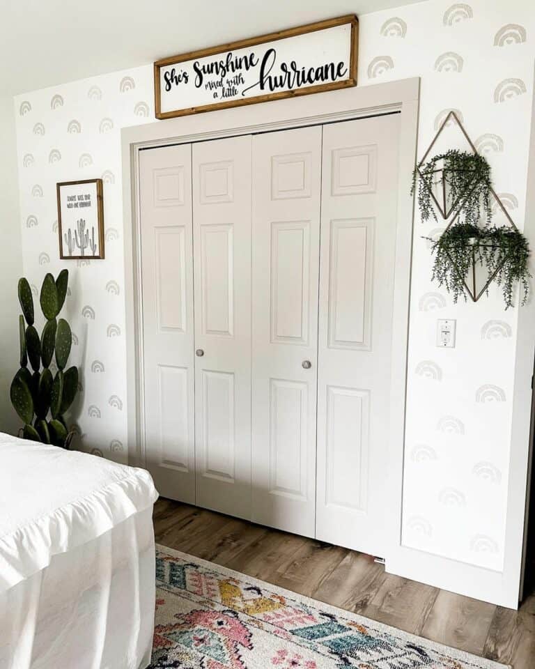 Rainbow Print Accent Wallpaper