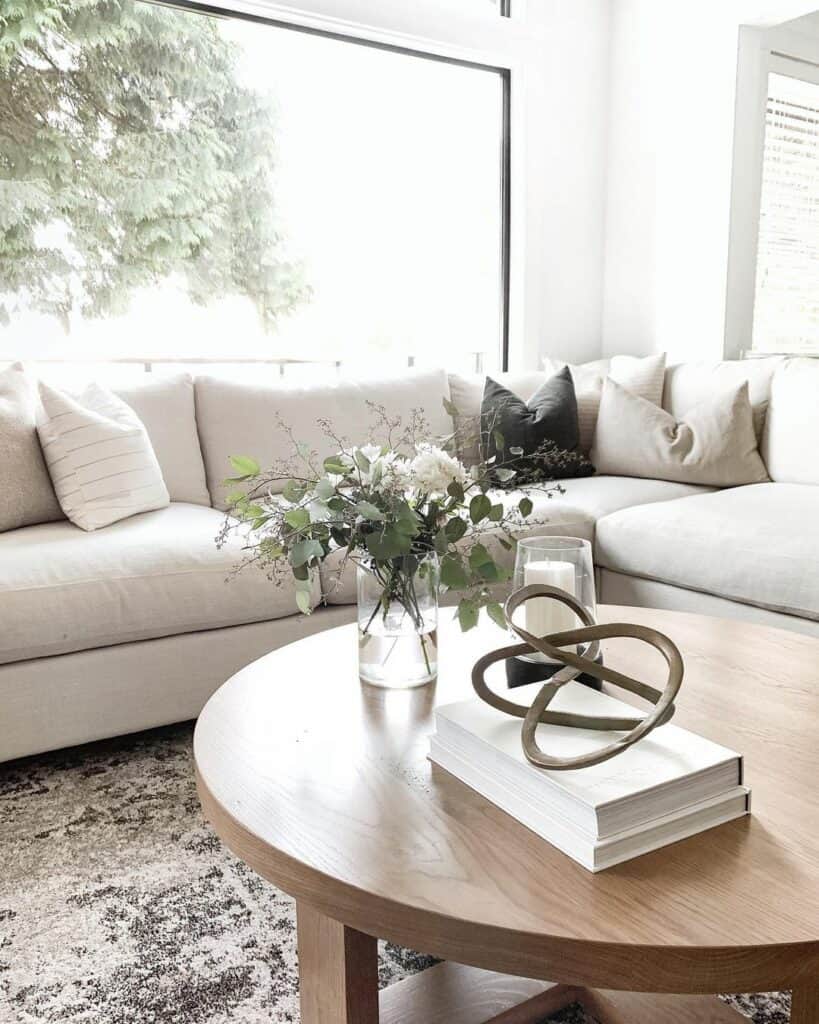 Round Coffee Table Books Décor