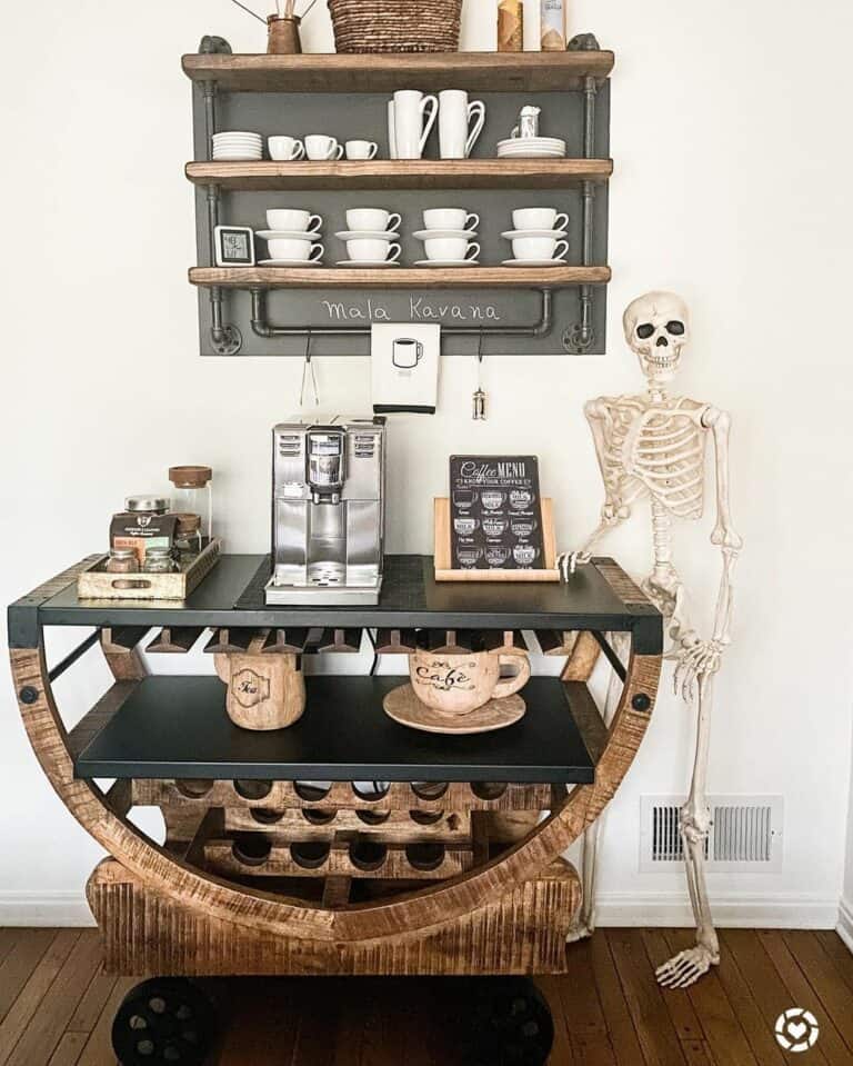 20 Charming Farmhouse Bar Cart Ideas for Added Glam