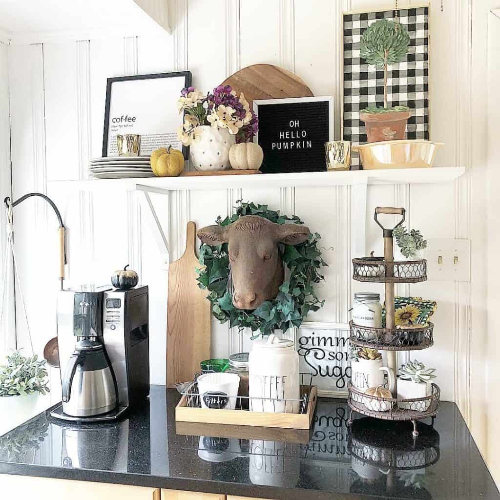 Rustic Décor For a Small Coffee Bar