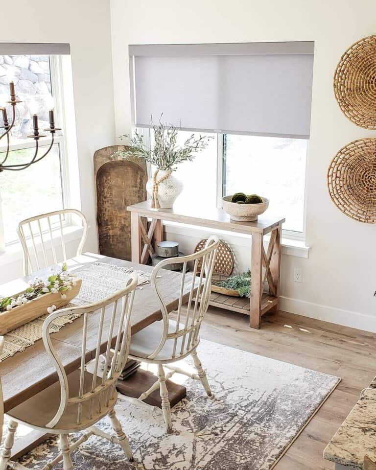 Rustic Dining Area with Wood Accents