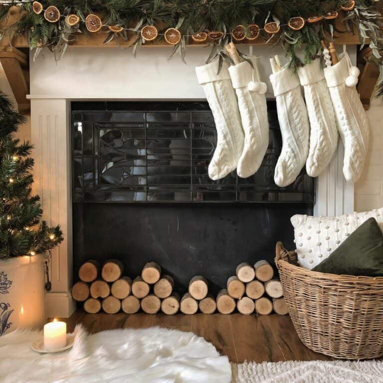 Rustic Holiday Faux Fireplace