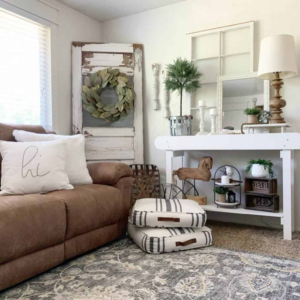 Rustic Living Room Corner Decoration Ideas