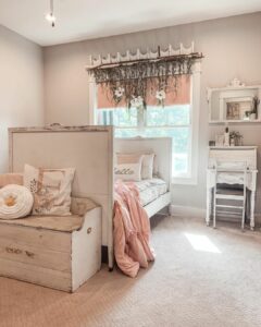 Rustic Pink and White Toddler Girl Bedroom Ideas