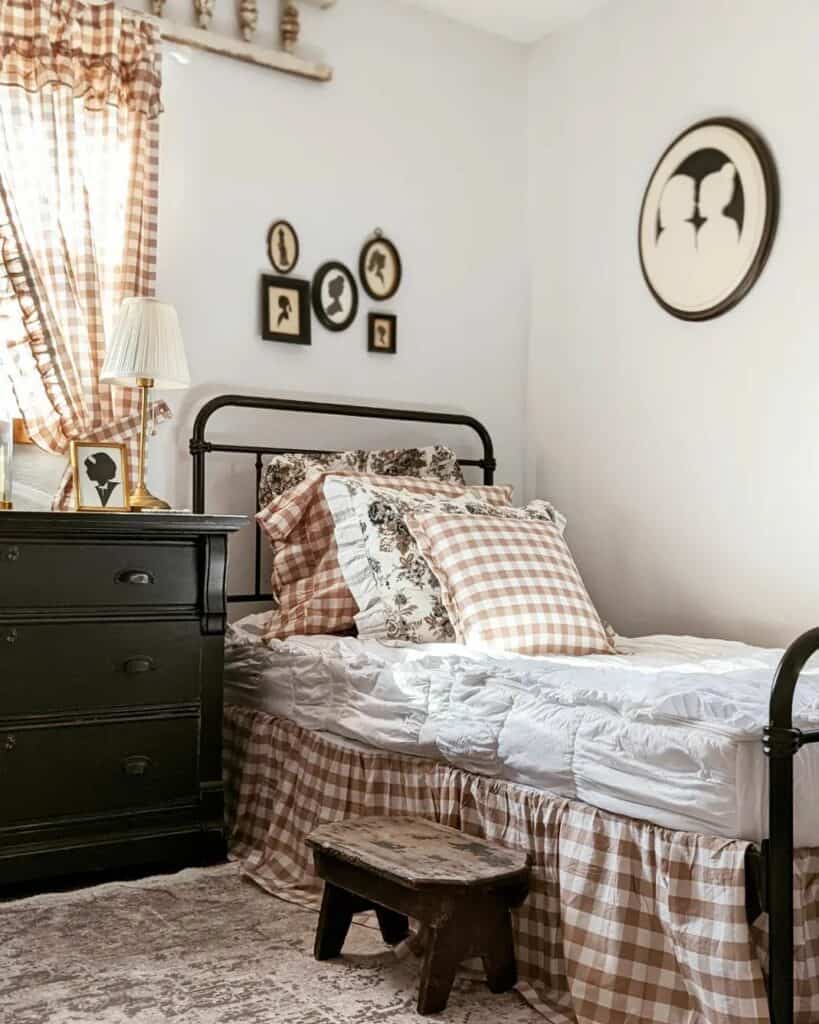 Rustic Plaid Guest Bedroom