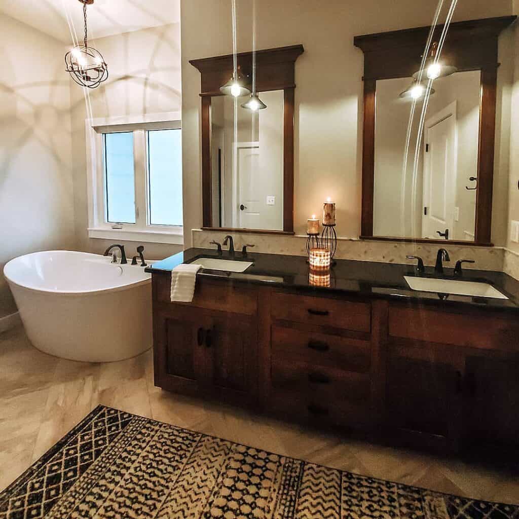 Rustic Wooden Double Sink Vanity Soul & Lane