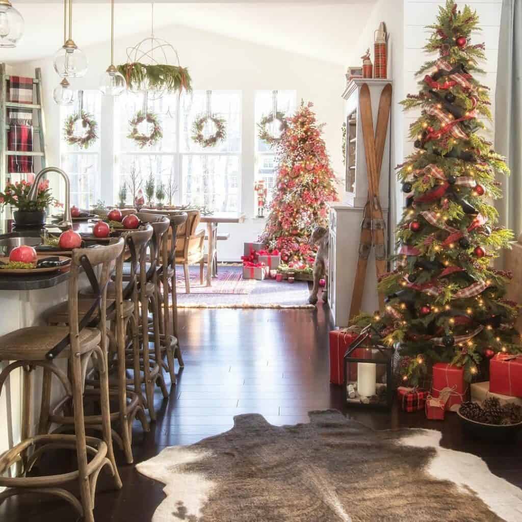 Rustic and Bright Plaid Holiday Home