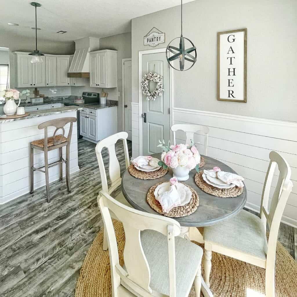 Shiplap Paneling With Farmhouse Décor in Kitchen