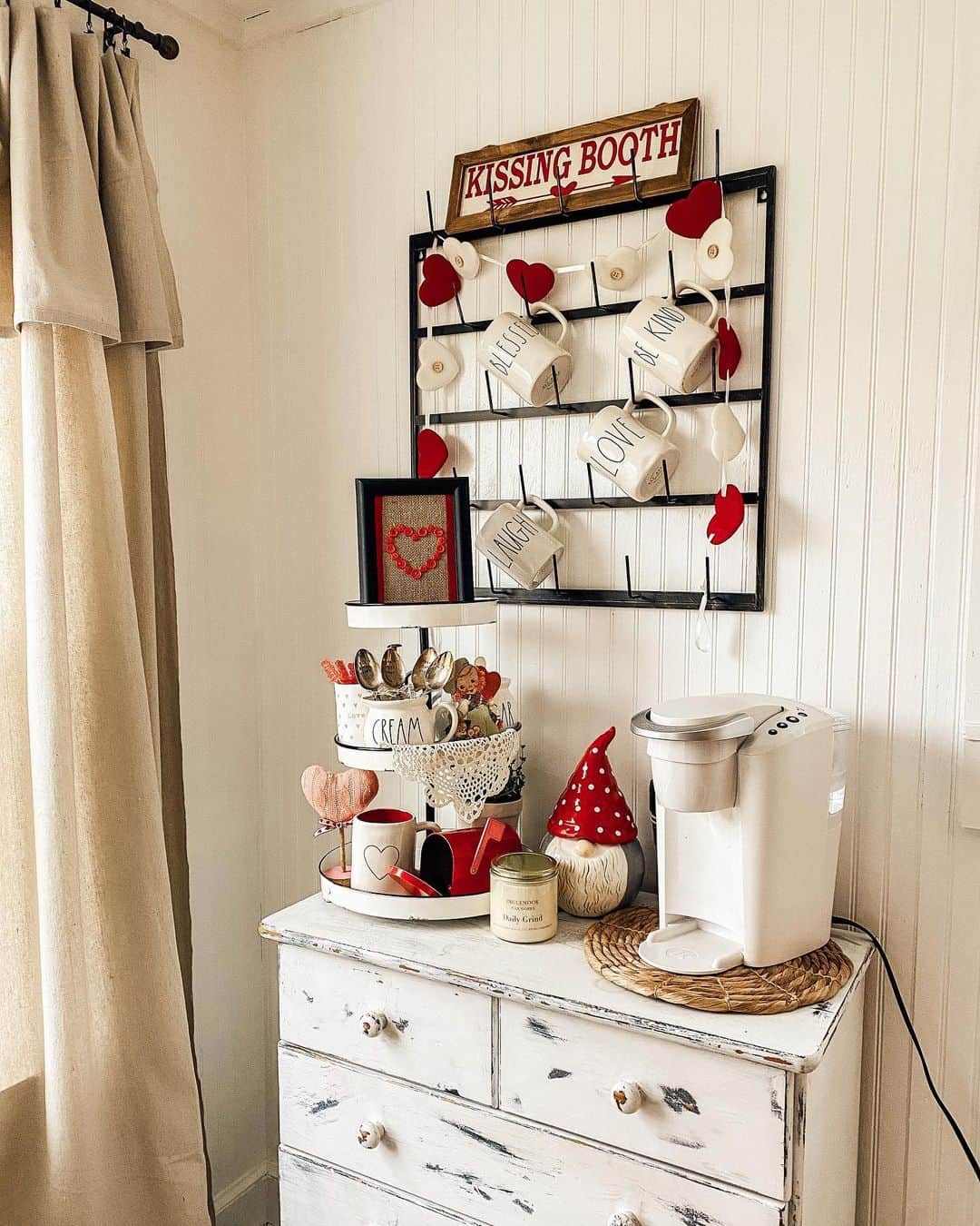 Small Rustic Valentine's Coffee Bar Idea - Soul & Lane