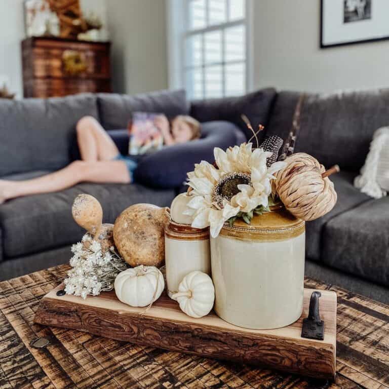 Small Tray Carved From a Log
