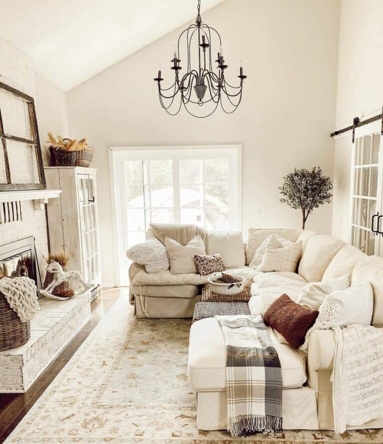 Small and Cozy Farmhouse Living Room Design