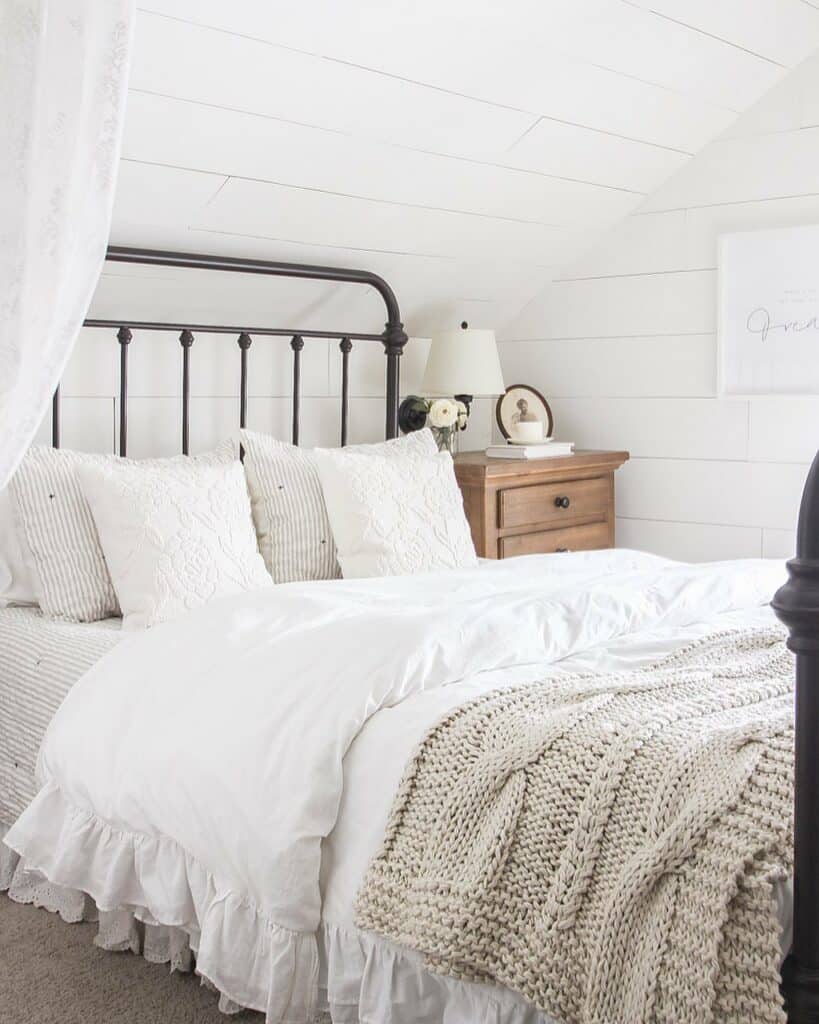 Soft and Cozy Shiplap Bedroom