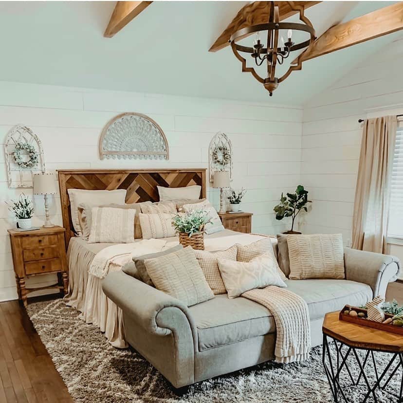 Sophisticated and Feminine Farmhouse Bedroom