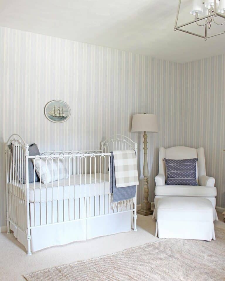 Subtle Nautical Modern Nursery Décor