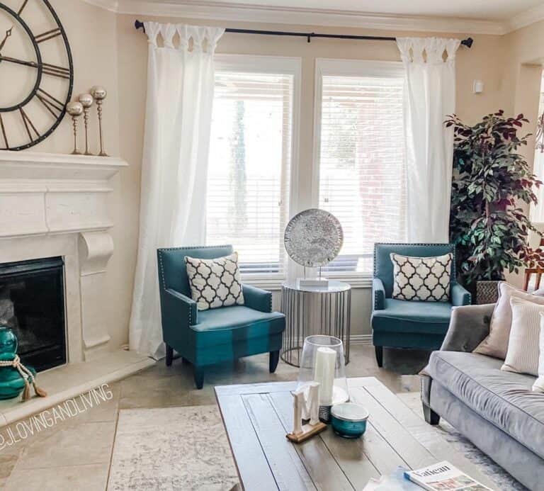 Teal Living Room Accent Chairs Ideas