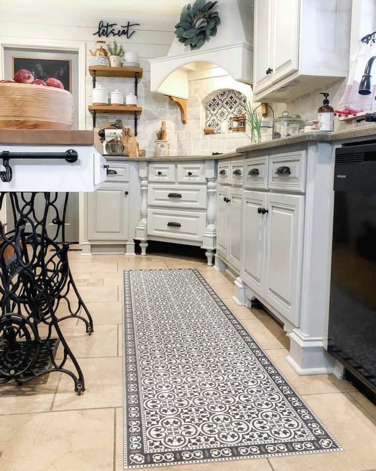 Tiled Kitchen Niche Below Farmhouse Vent Soul & Lane