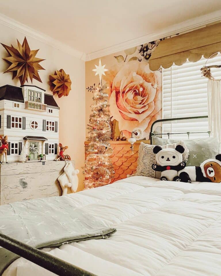 Toddler Girl Bedroom with Victorian Doll House