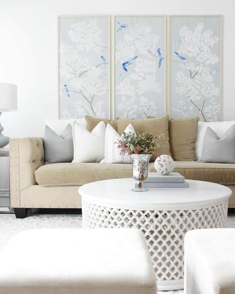 Triptych Wall Art in Modern Lounge