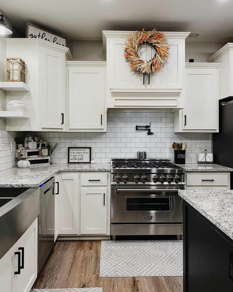 Tufted Wreath Above Range Hood