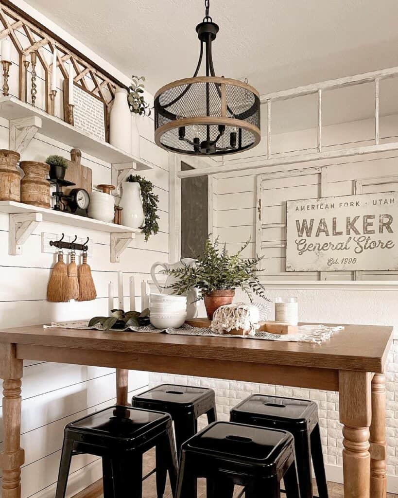 Unique Dining Table Centerpiece for Farmhouse Kitchen