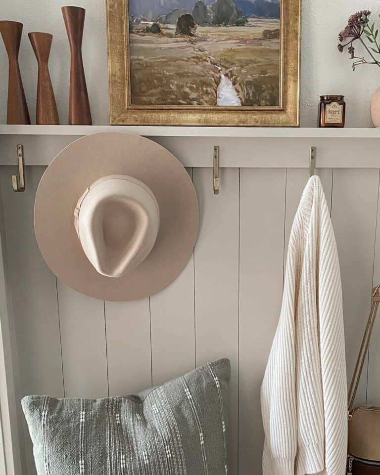 Vertical Shiplap Entryway with Hooks