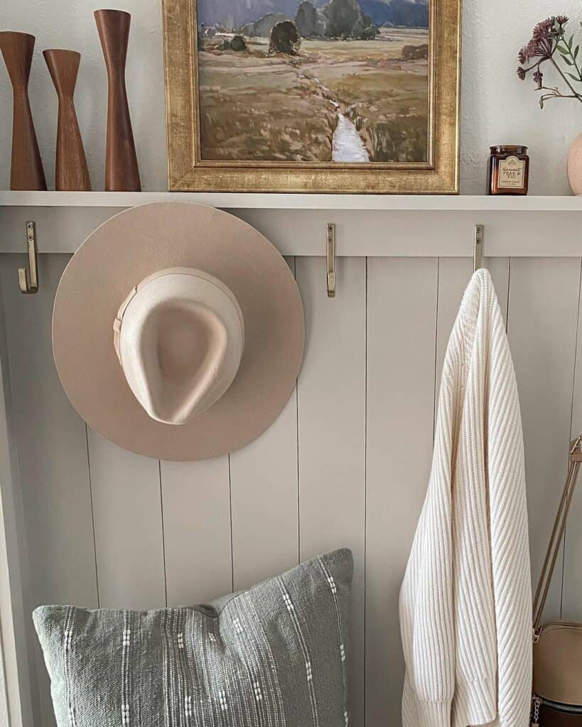 Vertical Shiplap Entryway with Hooks