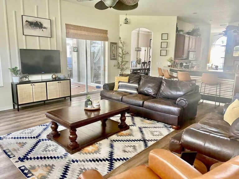 Vibrant Living Room With TV