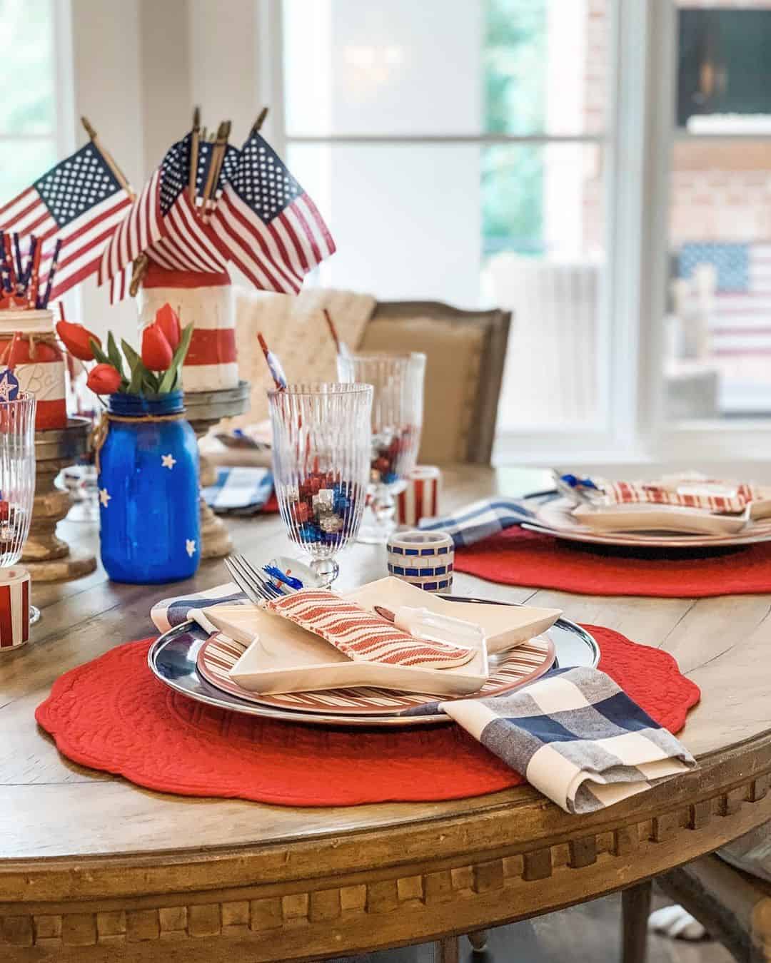 Vibrant Placemats on Wooden Table Soul & Lane