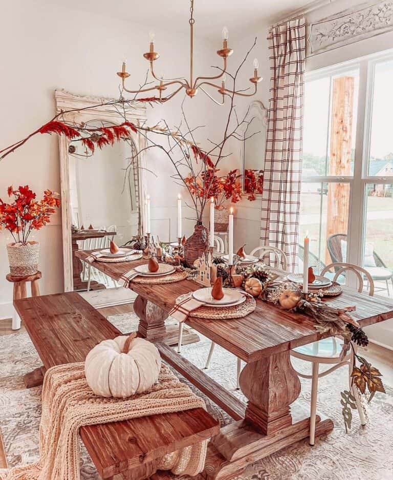 Warm Autumn Bohemian Dining Space