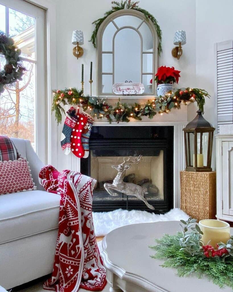 Warm and Cozy Christmas Garland for Mantel