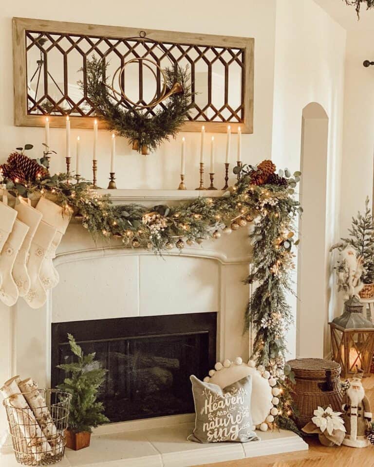 Warm and Cozy Christmas Mantel