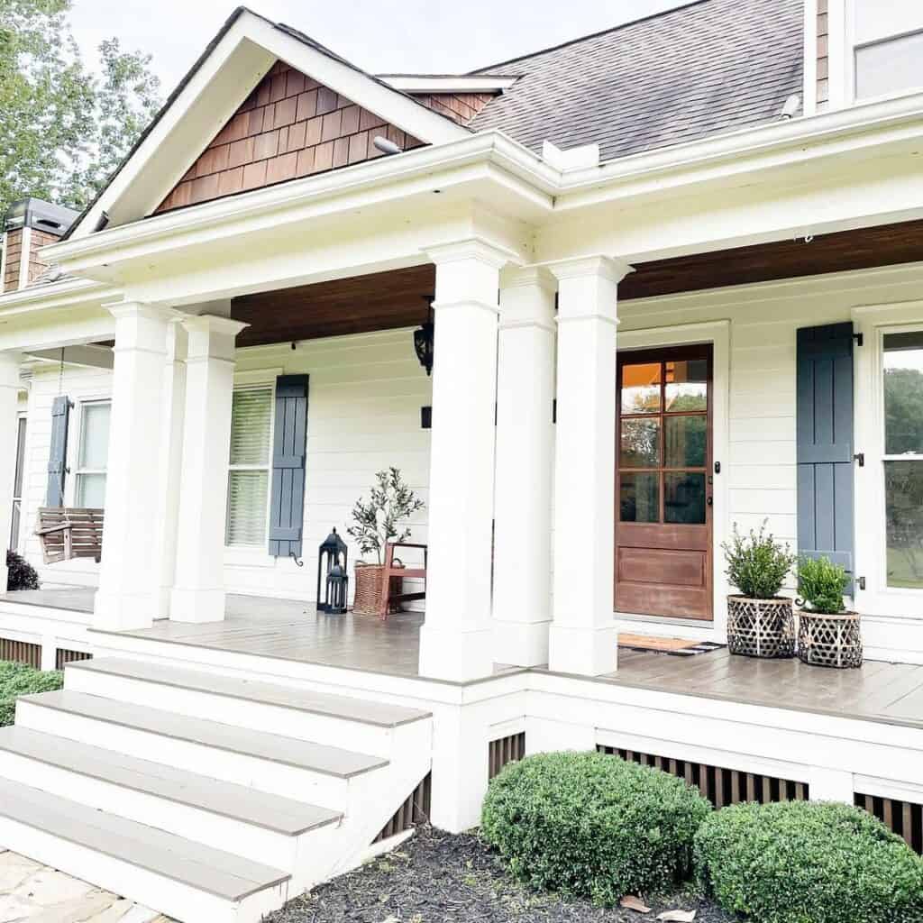 Welcoming Front Steps and Large Columns