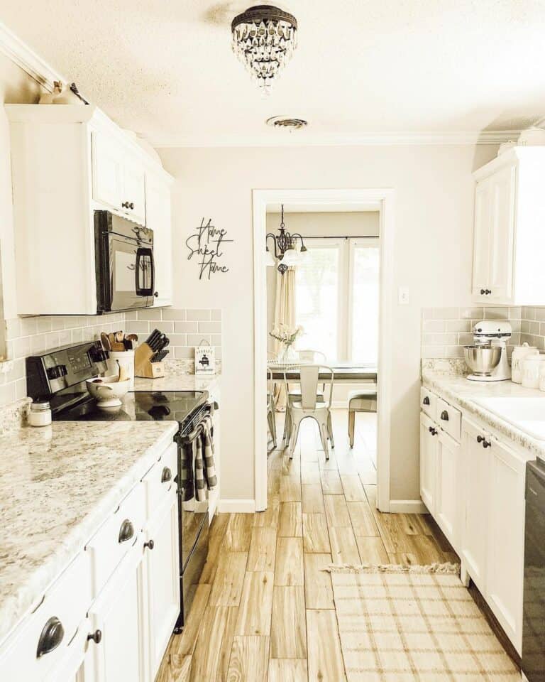 White Cabinets with Black Hardware