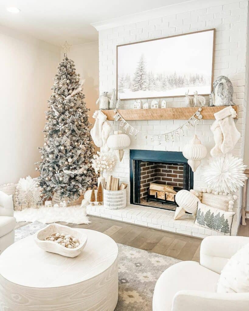White Christmas Living Room