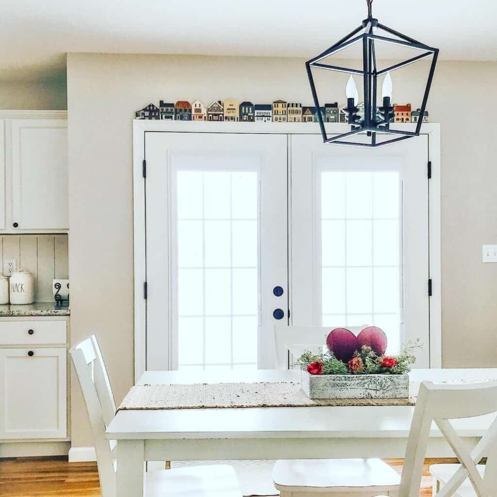 White Farmhouse Kitchen Table and Chairs
